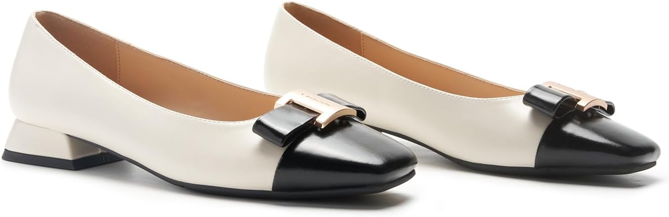 C.Paravano Flats Women | Womens Dress Shoes | Ballet Shoes for Women | Square Toe | Casual Shoes