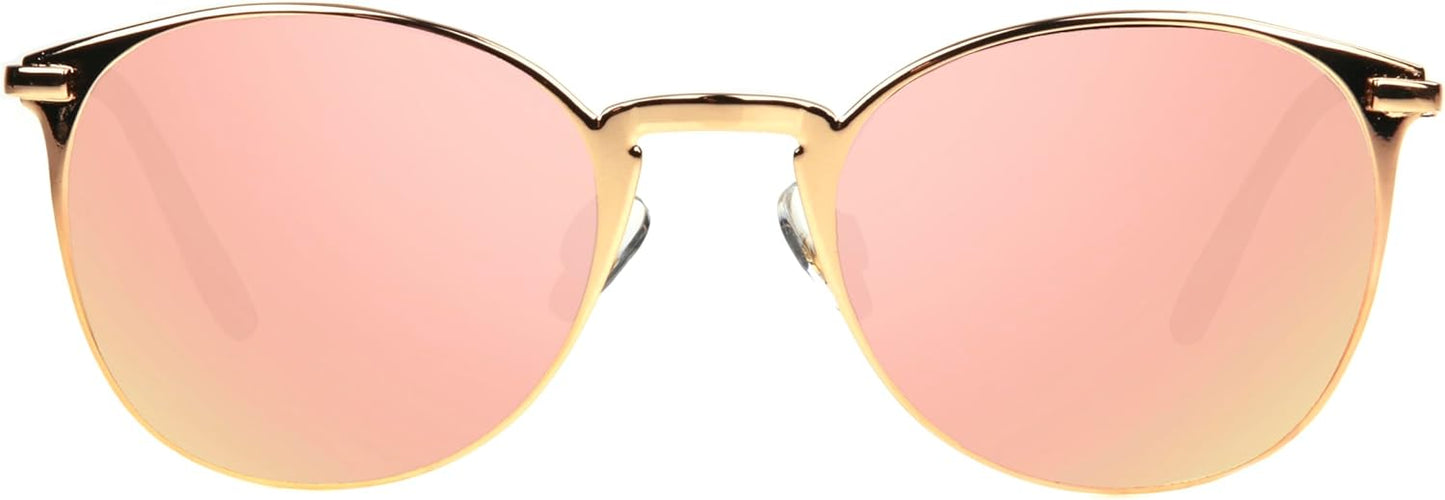 Foster Grant Womens Elsie Sunglasses, Rose Gold, 56mm US