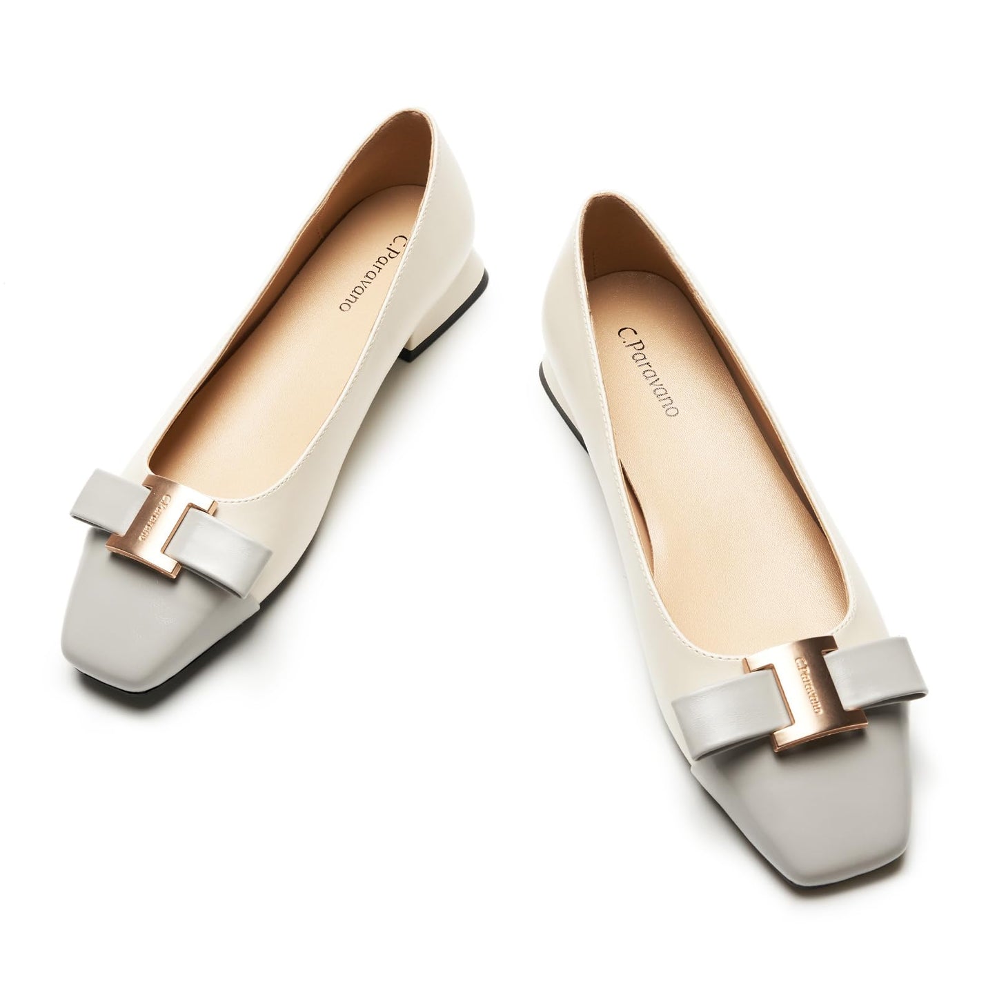 C.Paravano Flats Women | Womens Dress Shoes | Ballet Shoes for Women | Square Toe | Casual Shoes
