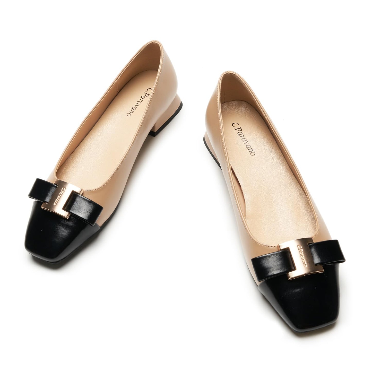 C.Paravano Flats Women | Womens Dress Shoes | Ballet Shoes for Women | Square Toe | Casual Shoes