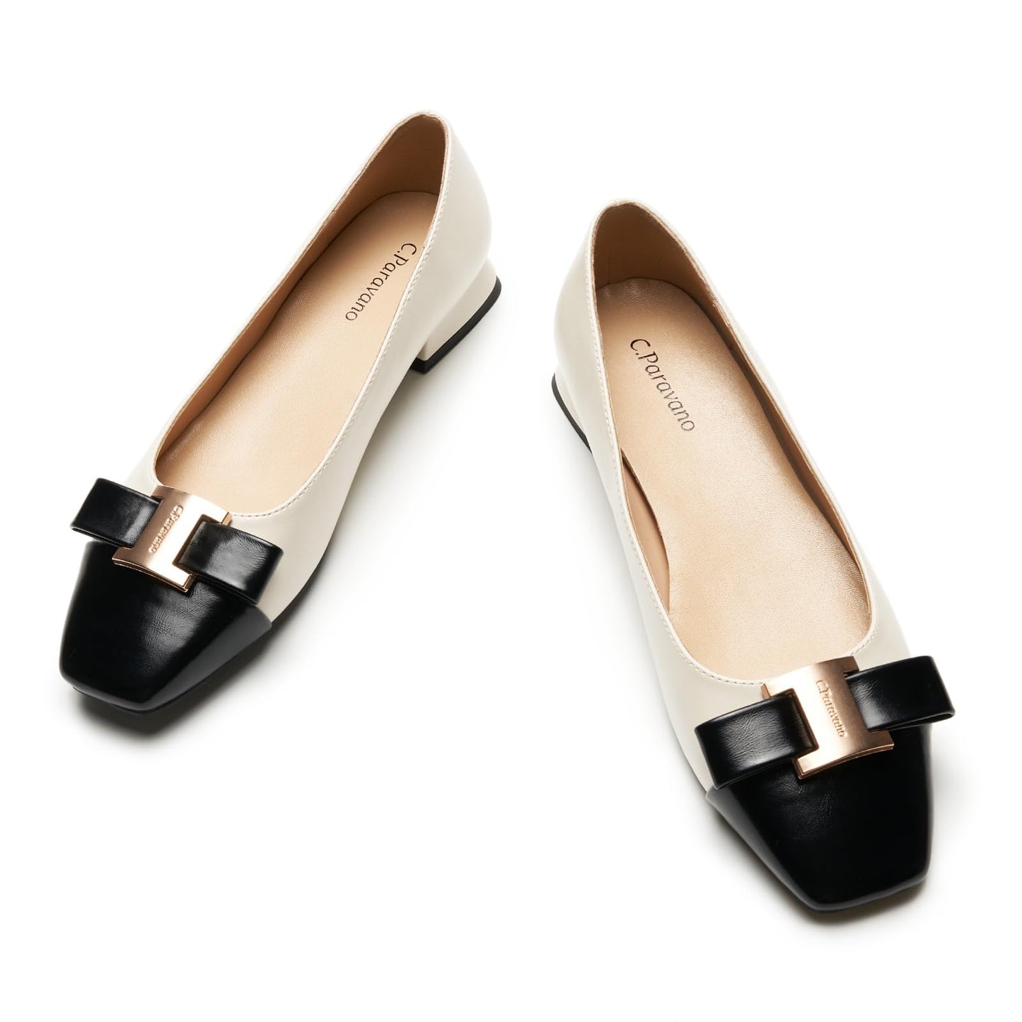 C.Paravano Flats Women | Womens Dress Shoes | Ballet Shoes for Women | Square Toe | Casual Shoes